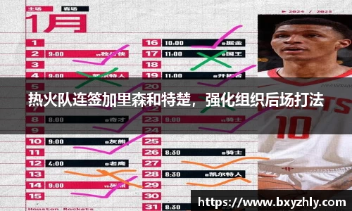 热火队连签加里森和特楚，强化组织后场打法